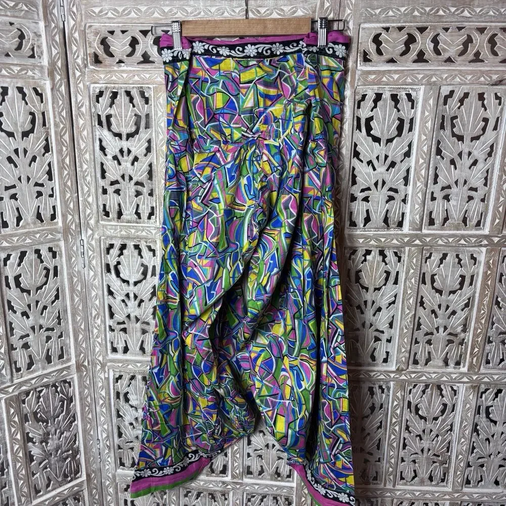 Handmade Boho Balloon Pop Art Print Pants Colorful Vibrant Hippie Harem Festival
